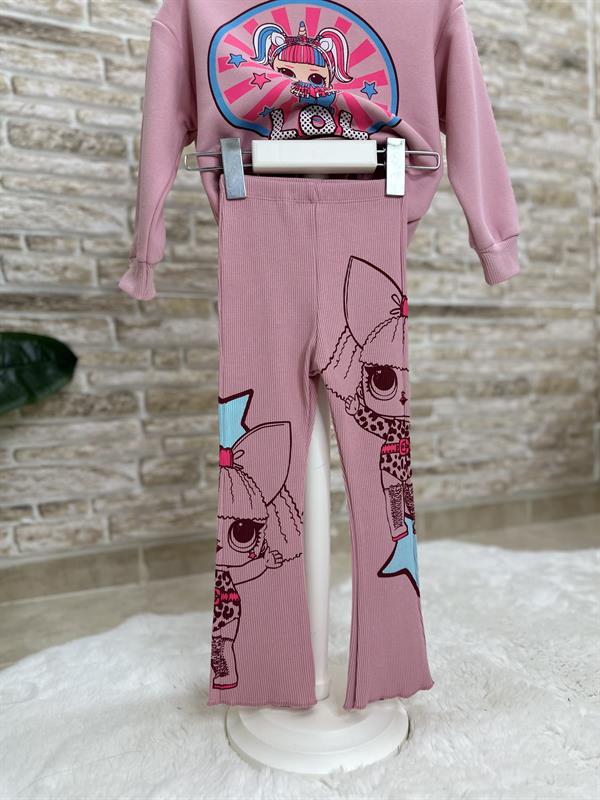 3 İplik Lol Baby Pembe Tayt Takım