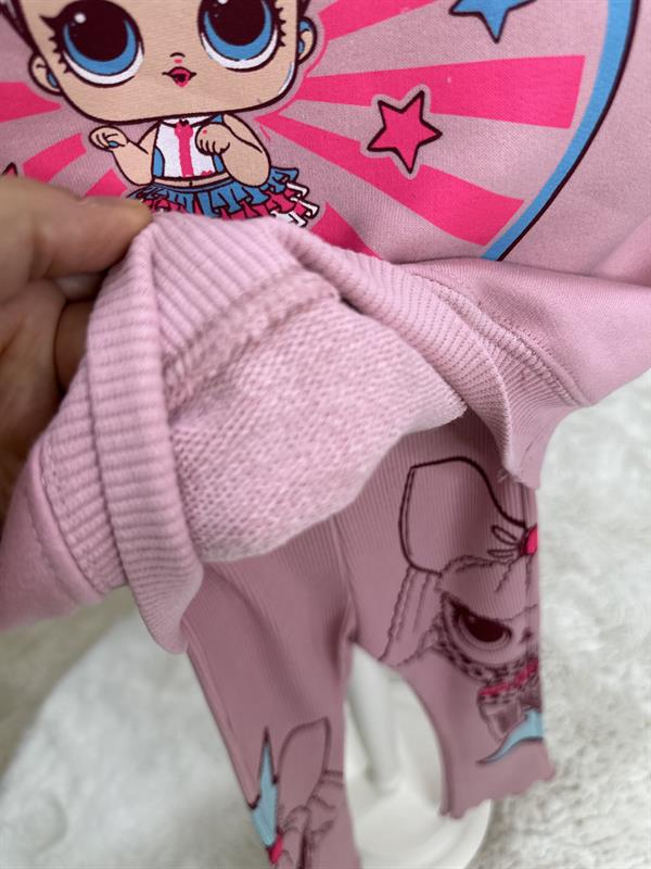 3 İplik Lol Baby Pembe Tayt Takım