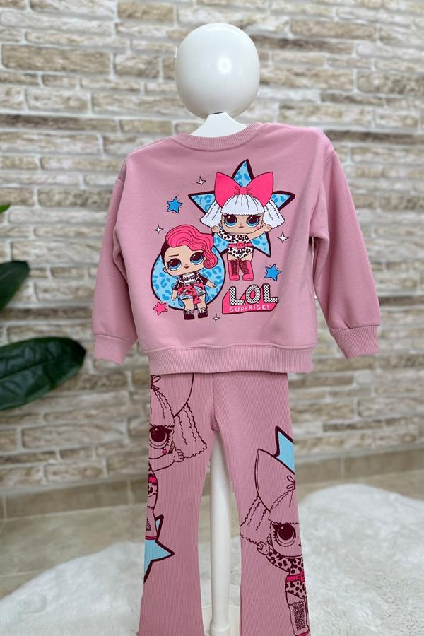 3 İplik Lol Baby Pembe Tayt Takım