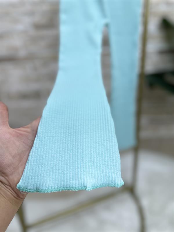 Kız Çocuk 3 İplik  Minnie İspanyol Turkuaz Taytlı Takım