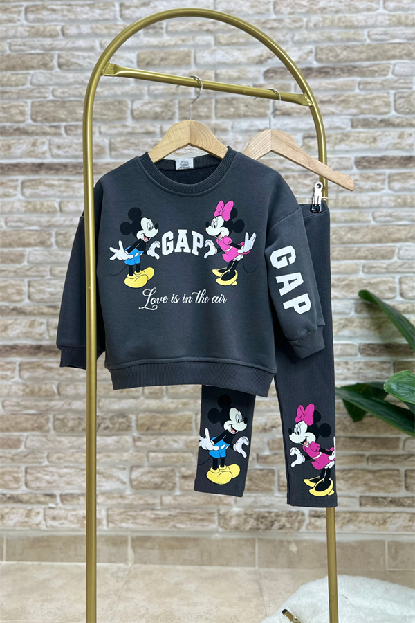 Kız Çocuk 3 İplik Minnie & Mickey Gap Antsasit Taytlı Takım