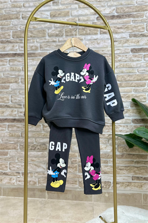 Kız Çocuk 3 İplik Minnie & Mickey Gap Antsasit Taytlı Takım