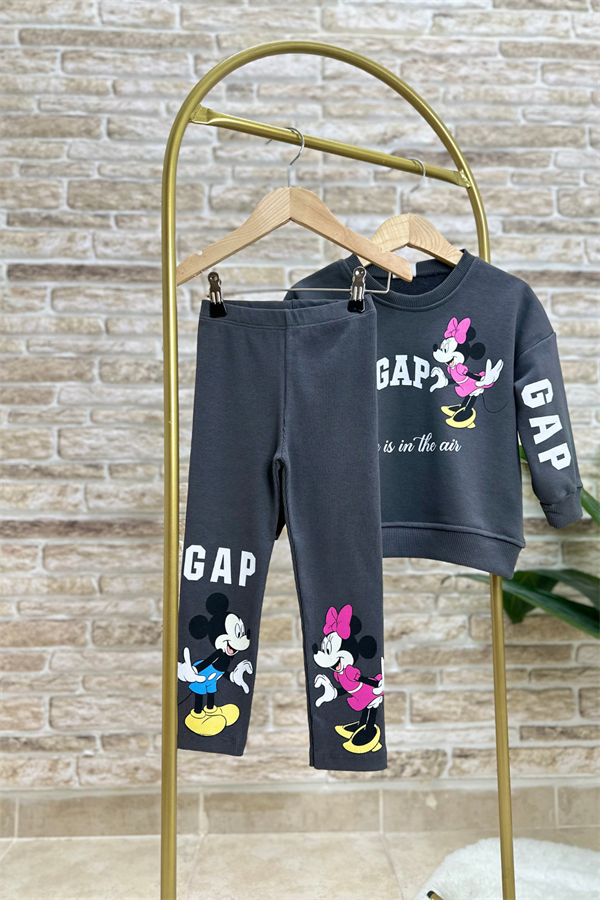 Kız Çocuk 3 İplik Minnie & Mickey Gap Antsasit Taytlı Takım