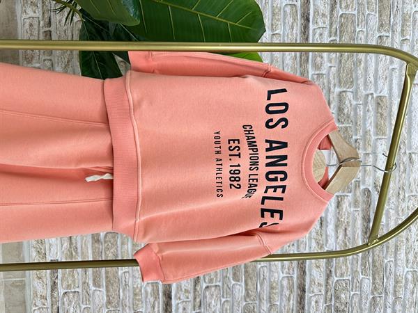 Kız Çocuk 3 İplik Neon Somon İspanyol Paça Takım