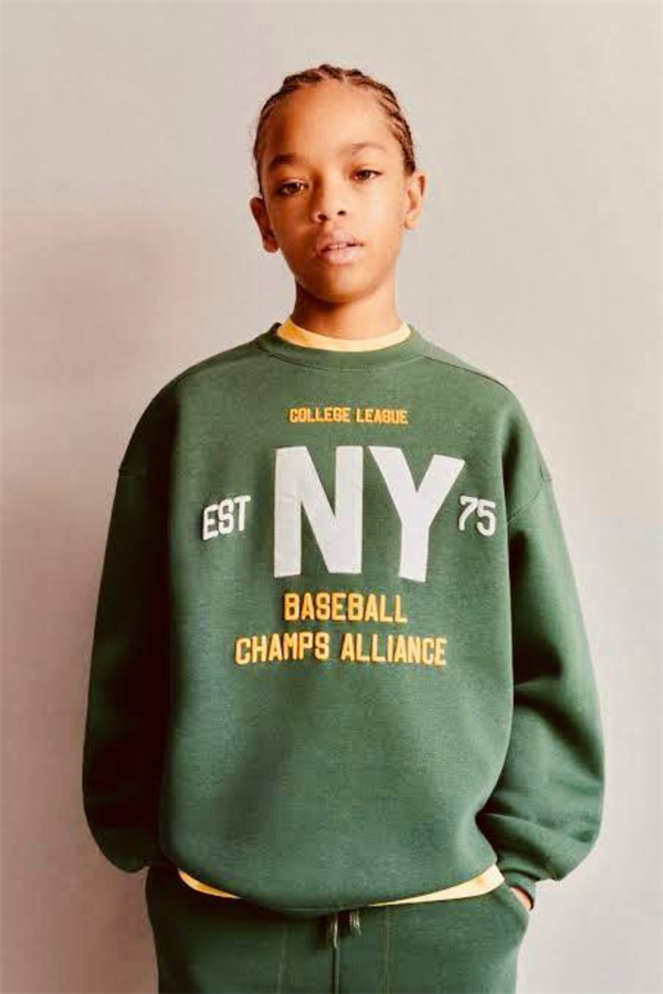 Erkek Çocuk 3 İplik Ny Baskılı Yağ Yeşili Takım