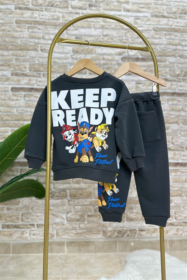 Erkek Çocuk 3 İplik Pawpatrol Antrasit Takım