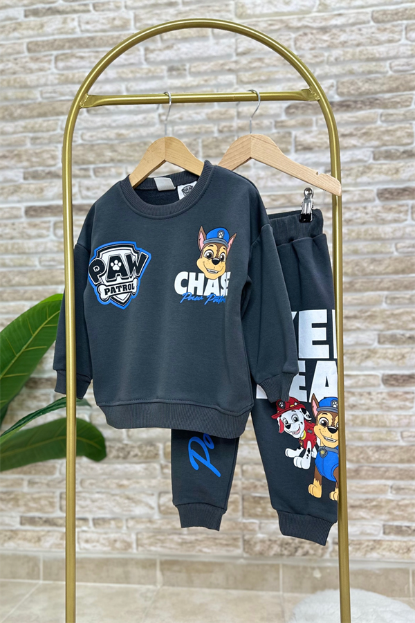 Erkek Çocuk 3 İplik Pawpatrol Antrasit Takım