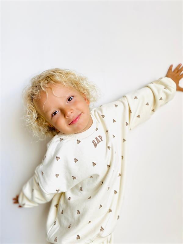 Unisex Çocuk 3 İplik Ayıcıklı Gap Takım