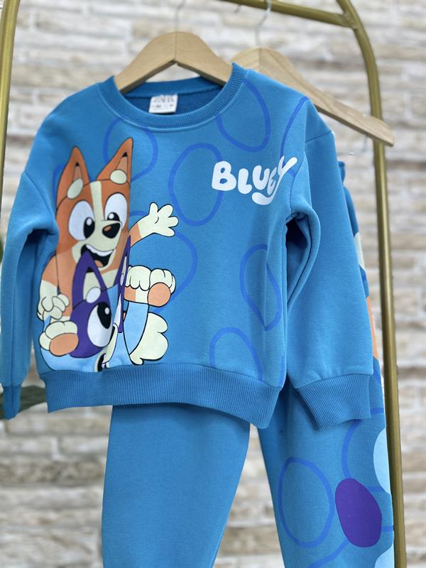 Unisex Çocuk 3 İplik Bluey İkili Takım