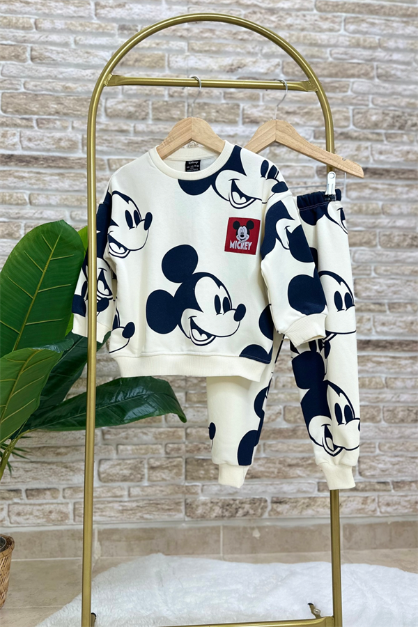 Unisex Çocuk 3 İplik Mickey İkili Takım