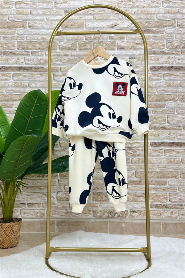 Unisex Çocuk 3 İplik Mickey İkili Takım