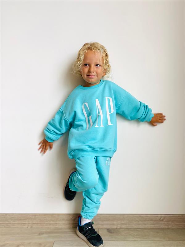 Unisex Çocuk 3 İplik  Turkuaz Gap Takım