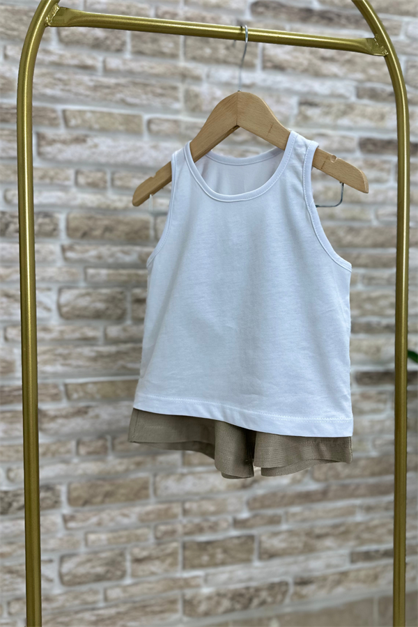 3 Parça Şifon Gömlek Body Şort Takım