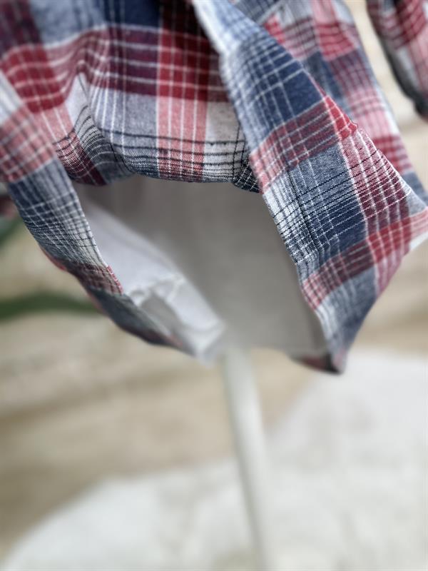 Kız Çocuk Astarlı Piliseli Pötikareli Kırmızılı Elbise