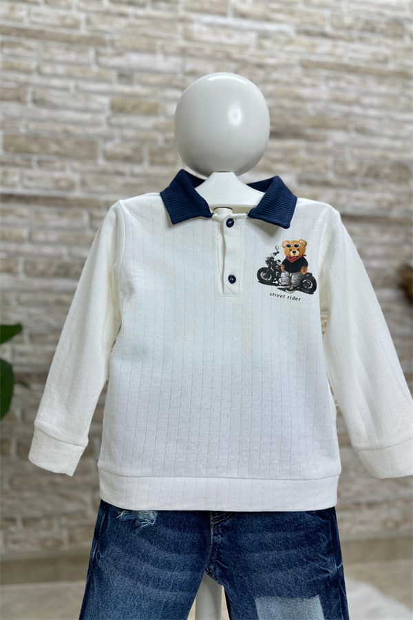 Ayıcıklı Polo Yaka Tshirt