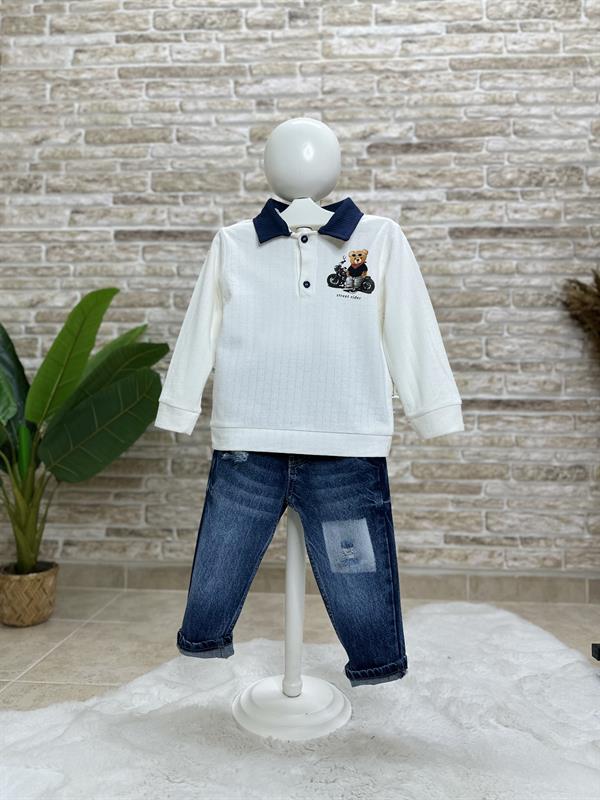 Ayıcıklı Polo Yaka Tshirt