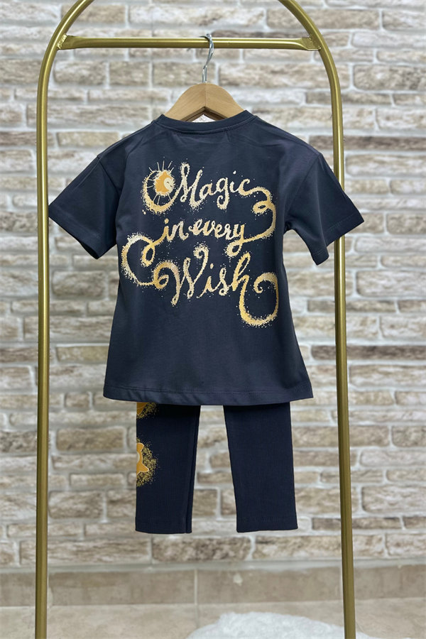 Balıklı Antrasit Fitilli Tayt Takım