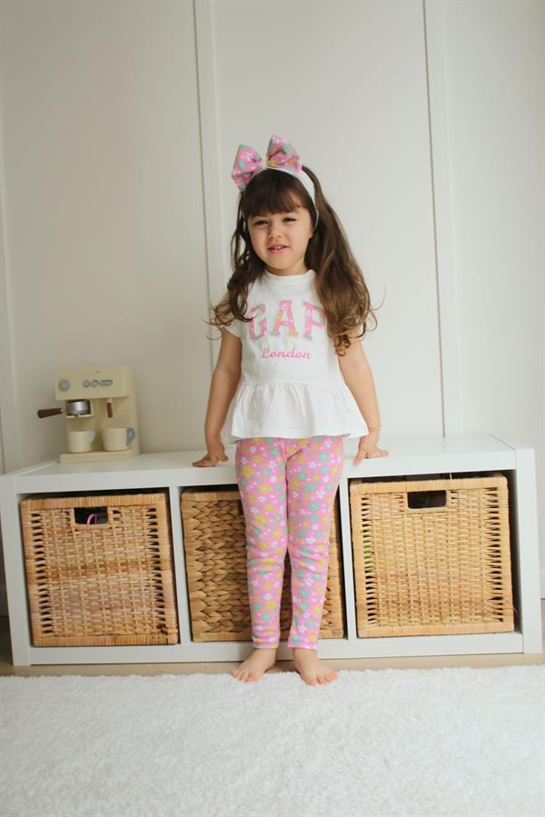 Bandanalı Gap Pembeli Taytlı Takım