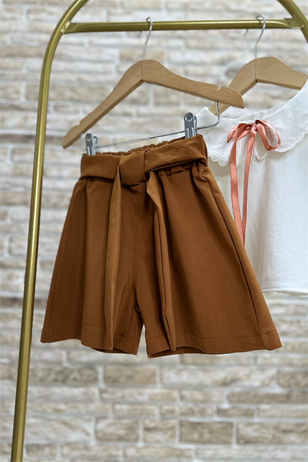 Bebe Yakalı Bluz Şort Takım