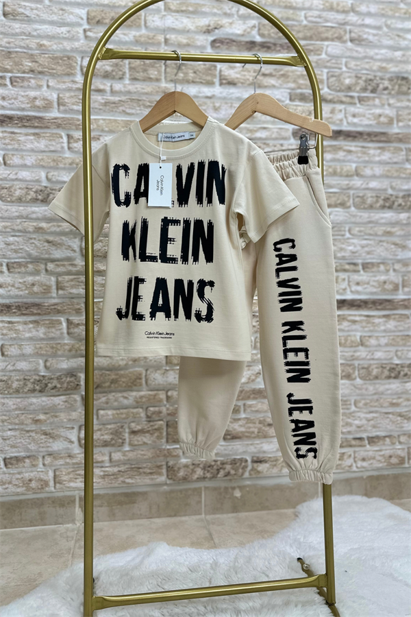 Calvin Krem Eşofman Takım