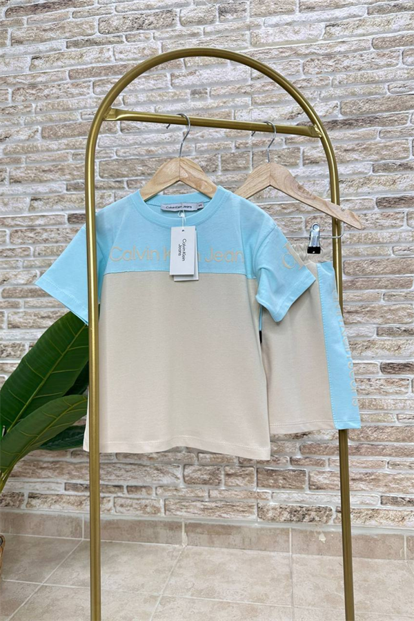 Calvin Krem Turkuaz Şortlu Takım