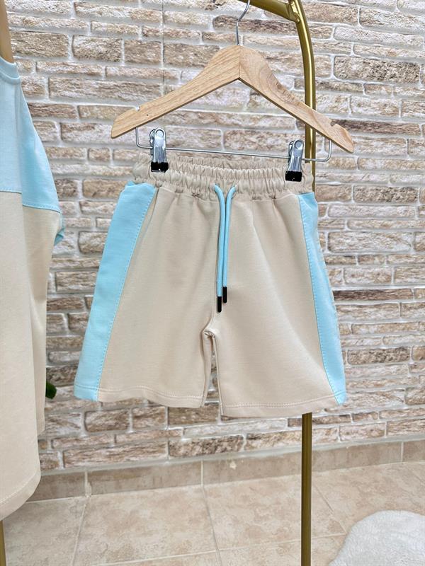 Calvin Krem Turkuaz Şortlu Takım