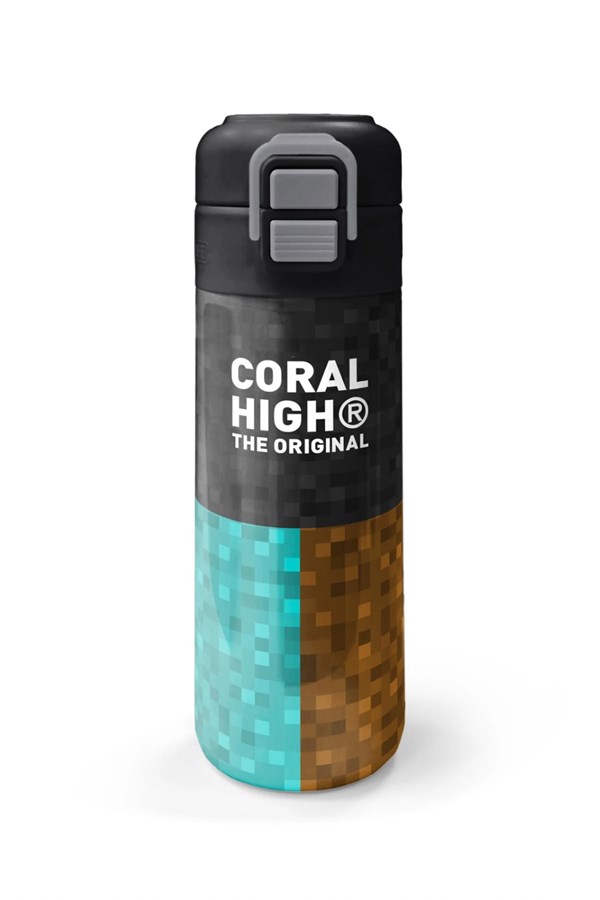 Coral High Kids High Craft Desenli Pipetli ve Direkt İçim Çelik Termos 500 ml 38116