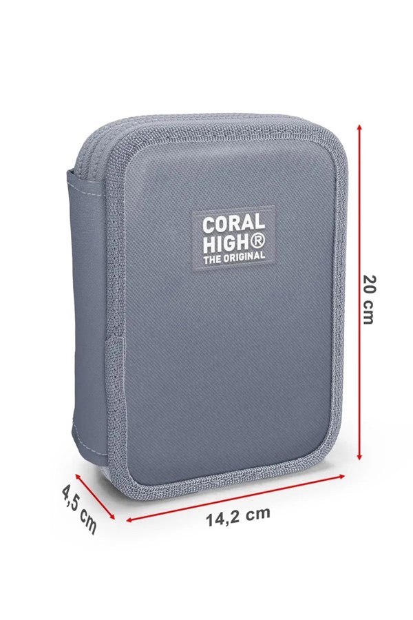 Coral High Kids Pembe Rengarenk Dondurma Desenli Çift Katlı Kalem Çanta 11131