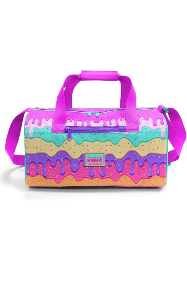 Coral High Pembe Rengarenk Dondurma Desenli Spor Çantası 27515