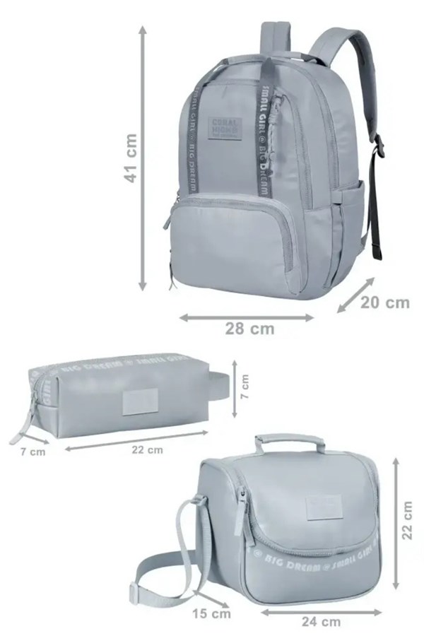 Coral High Su Yeşili 3lü Okul Çanta Seti SET0124427 Adet