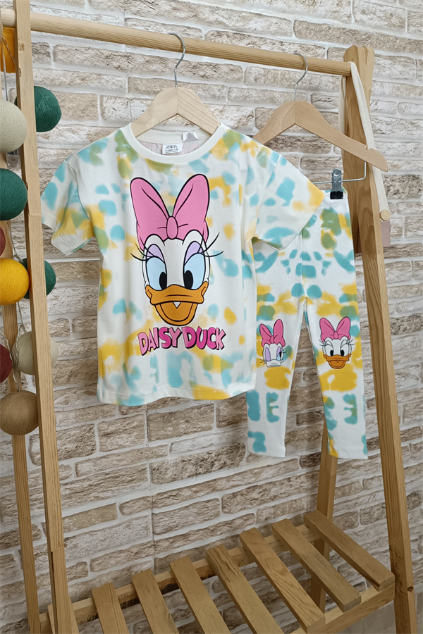 Daisy Baskılı Fitilli Taytlı Takım