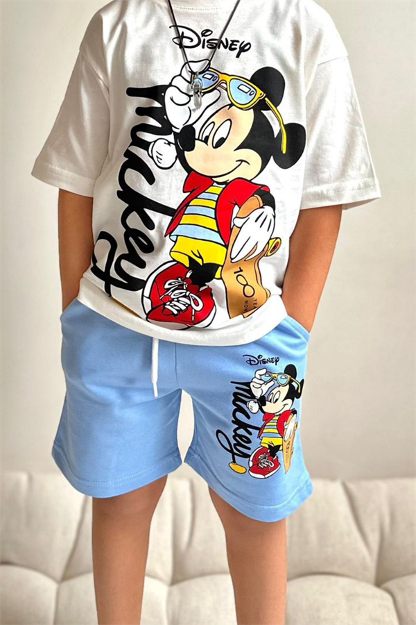 Disney Mavi Şortlu Takım