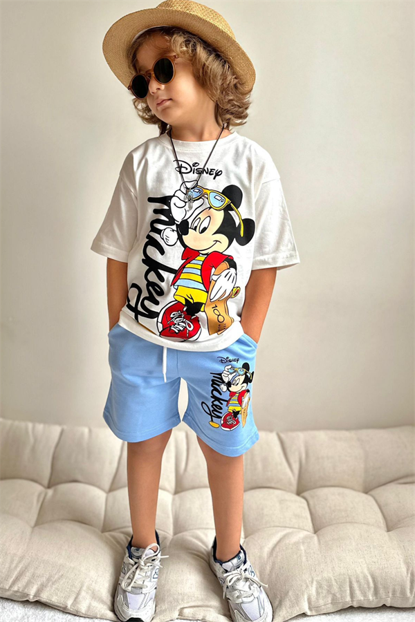 Disney Mavi Şortlu Takım