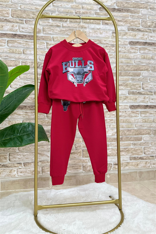 Erkek Çocuk 2 İplik Bulls Kırmızı Takım