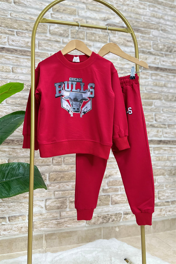 Erkek Çocuk 2 İplik Bulls Kırmızı Takım