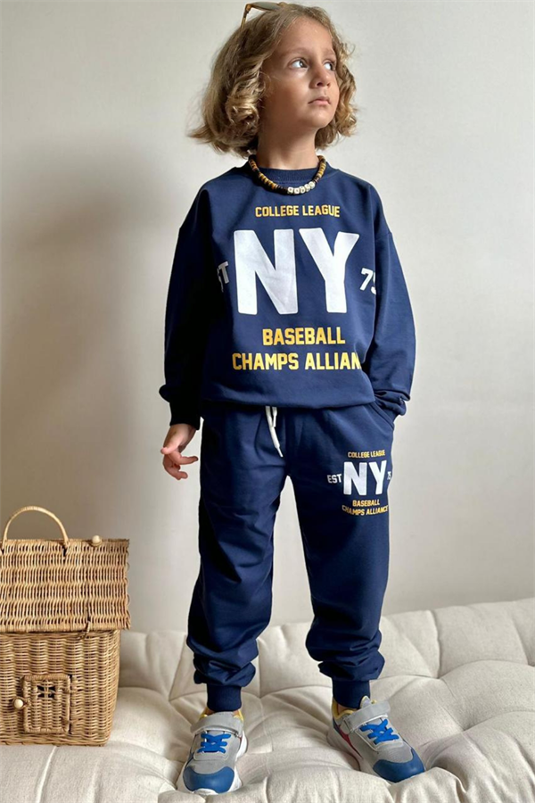 Erkek Çocuk 2 İplik Lacivert Ny Takım