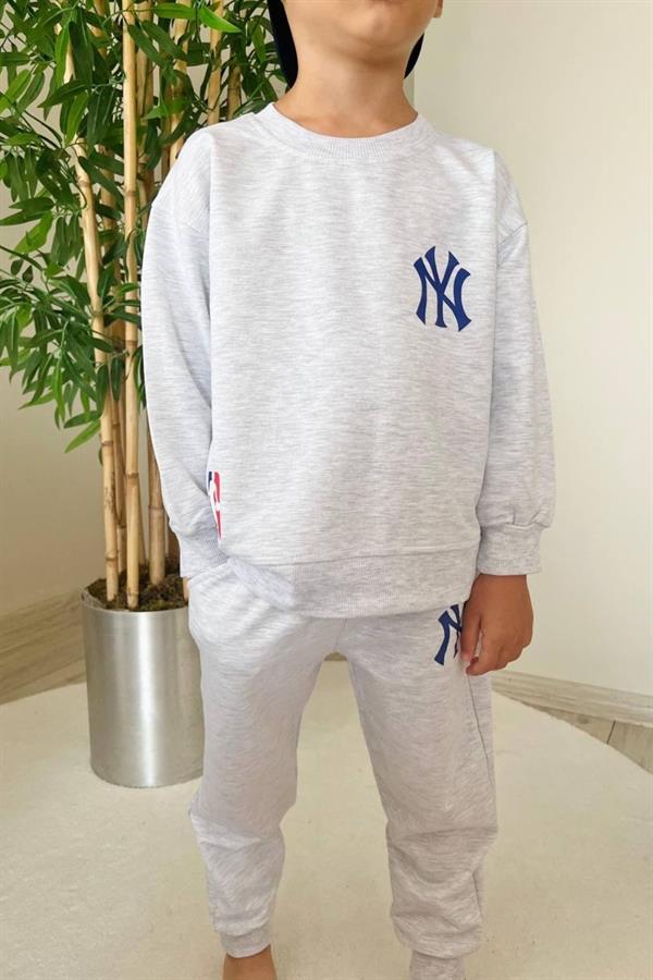 Erkek Çocuk 2 İplik NY Gri Takım