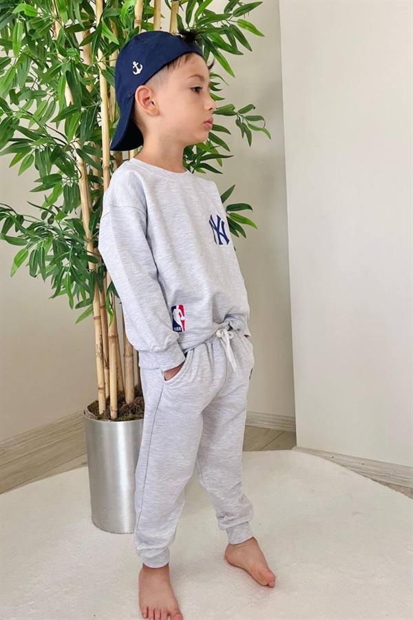 Erkek Çocuk 2 İplik NY Gri Takım