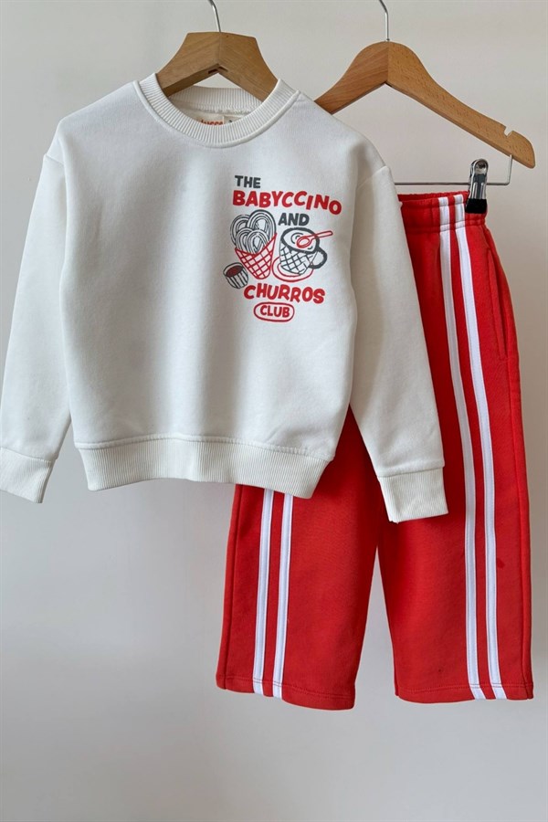 Erkek Çocuk 3 İplik Babyccino Kırmızı Takım