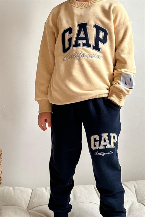 Erkek Çocuk 3 İplik Bej Laci Gap Takım