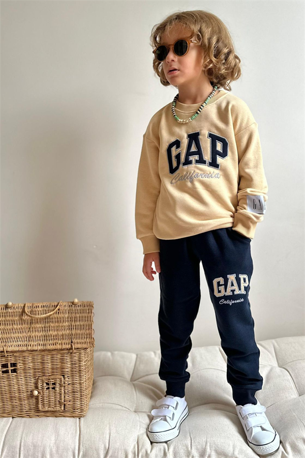 Erkek Çocuk 3 İplik Bej Laci Gap Takım