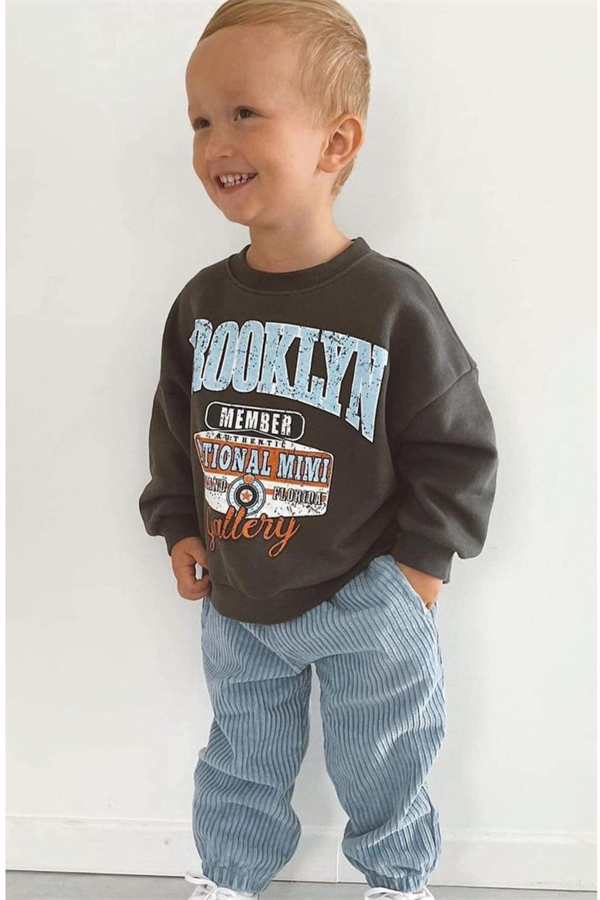 Erkek Çocuk 3 İplik Brooklyn Çizgili Takım