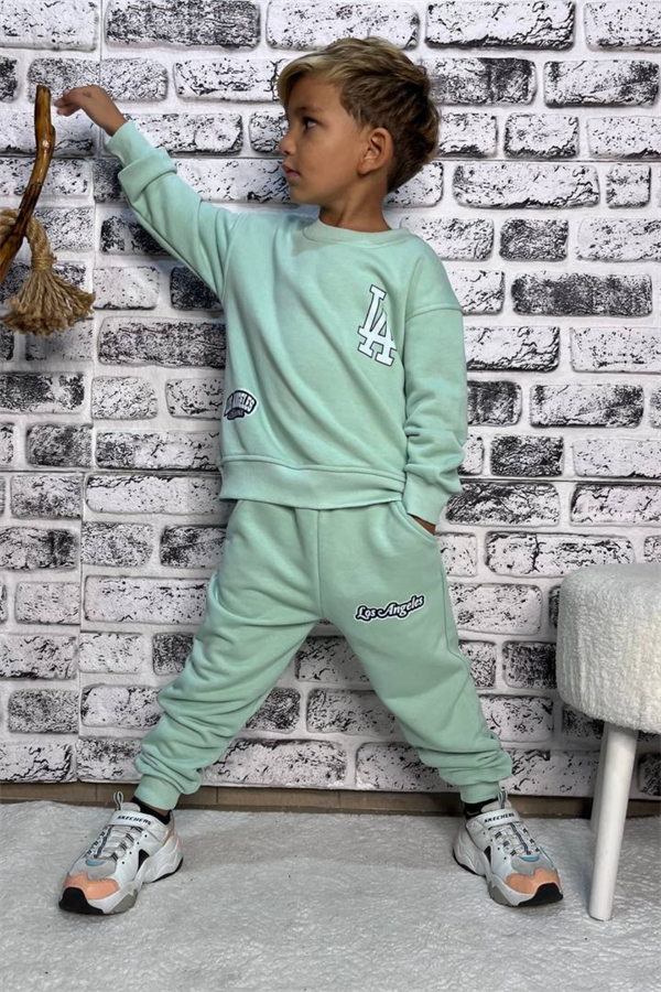 Erkek Çocuk 3 İplik Çağla Yeşil Los Angeles Takım