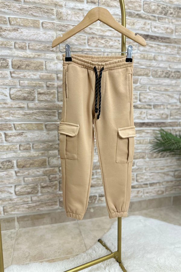 Erkek Çocuk 3 İplik Çanta Detaylı Kargo Cepli Takım