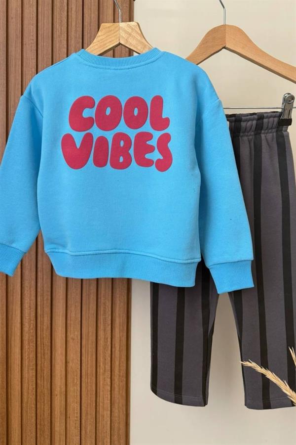 Erkek Çocuk 3 İplik Cool Mavi Takım