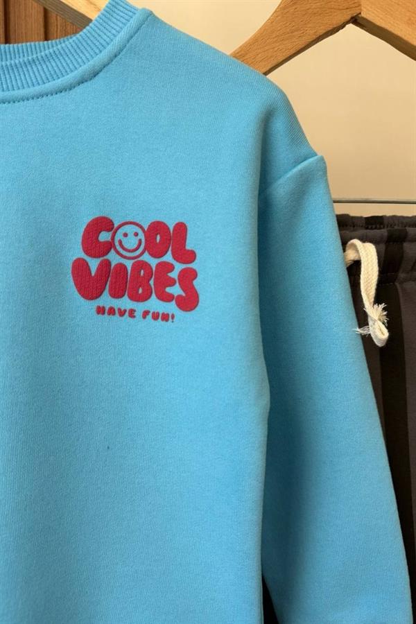 Erkek Çocuk 3 İplik Cool Mavi Takım