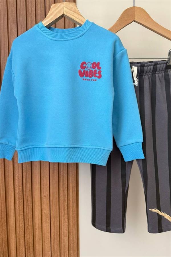Erkek Çocuk 3 İplik Cool Mavi Takım