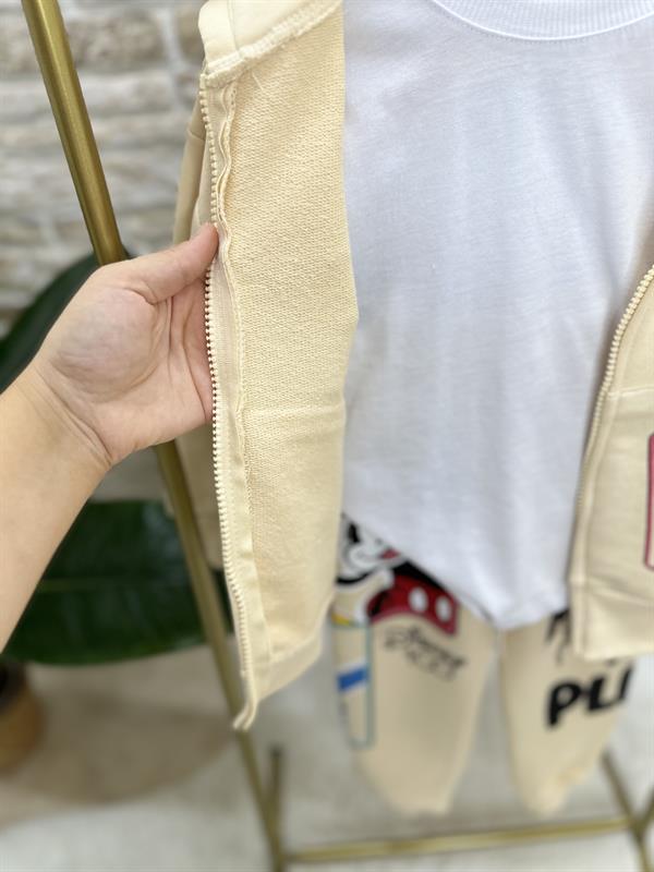 Erkek Çocuk 3 İplik Fermuarlı İkili Friends Takım