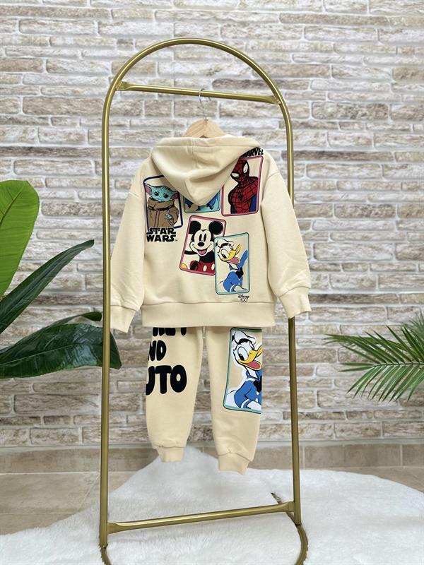 Erkek Çocuk 3 İplik Fermuarlı İkili Friends Takım