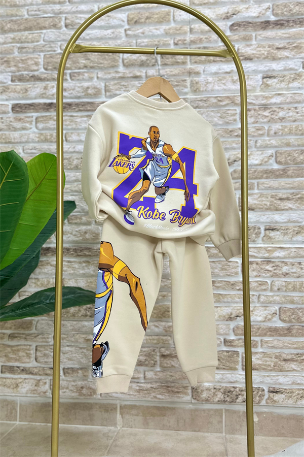 Erkek Çocuk 3 İplik Krem Jakers Takım